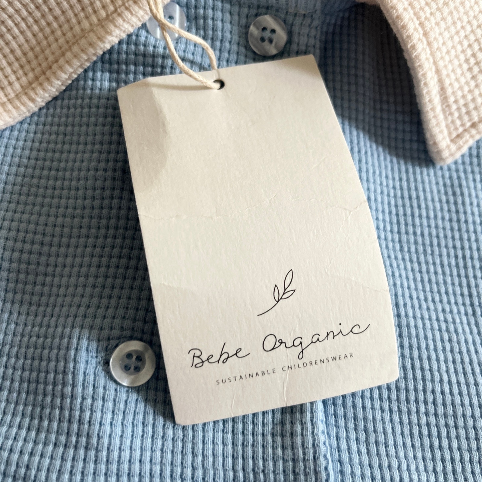 Bebe Organic Flora Dress Girls Size 4 Nwt Blue Sailor Collar Timeless — image 4 of 8